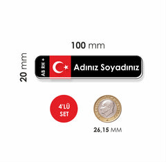 Kan Grubu 3D Sticker Kişiye Özel