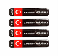 Kan Grubu 3D Sticker Kişiye Özel